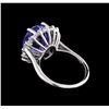 Image 3 : 8.72 ctw Tanzanite and Diamond Ring - 14KT White Gold