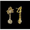 Image 2 : 5.95 ctw Diamond Earrings Dangle - 18KT Yellow Gold