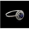 Image 1 : 14KT White Gold 0.97 ctw Sapphire and Diamond Ring