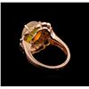 Image 3 : 2.63 ctw Opal and Diamond Ring - 14KT Rose Gold