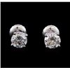 Image 1 : 1.03 ctw Diamond Stud Earrings - 14KT White Gold