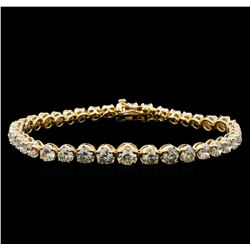 9.25 ctw Diamond Tennis Bracelet - 14KT Yellow Gold