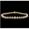Image 1 : 9.25 ctw Diamond Tennis Bracelet - 14KT Yellow Gold