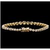 Image 2 : 9.25 ctw Diamond Tennis Bracelet - 14KT Yellow Gold