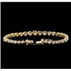Image 3 : 9.25 ctw Diamond Tennis Bracelet - 14KT Yellow Gold