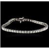 Image 1 : 14KT White Gold 5.73 ctw Diamond Tennis Bracelet