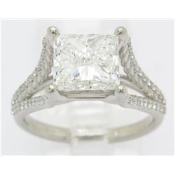 GIA Certified 3.25 ctw Diamond Ring - 14KT White Gold