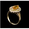 Image 4 : 2.52 ctw Yellow Sapphire and Diamond Ring - 14KT White Gold