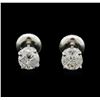Image 1 : 1.19 ctw Diamond Stud Earrings - 14KT White Gold