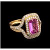 Image 1 : 1.86 ctw Pink Sapphire and Diamond Ring - 18KT Rose Gold