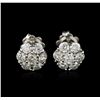 Image 1 : 14KT White Gold 1.50 ctw Diamond Earrings
