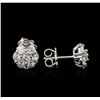 Image 2 : 14KT White Gold 1.50 ctw Diamond Earrings