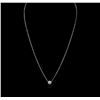 Image 2 : 14KT White Gold 0.20 ctw Diamond Necklace