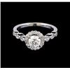 Image 2 : 0.92 ctw Diamond Ring - 14KT White Gold