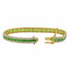 Image 3 : 6.68 ctw Tsavorite and Diamond Bracelet - 14KT Yellow Gold