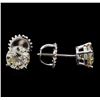 Image 2 : 1.49 ctw Diamond Earrings - 14KT White Gold