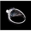 Image 3 : Crayola 5.10 ctw Blue Topaz and White Sapphire Ring - .925 Silver