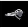 Image 1 : 2.62 ctw Black Diamond Ring - 14KT White Gold