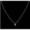 Image 2 : 0.25 ctw Diamond Pendant With Chain - 14KT White Gold