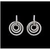 Image 1 : 14KT White Gold 0.85 ctw Diamond Earrings