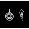 Image 2 : 14KT White Gold 0.85 ctw Diamond Earrings