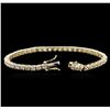 Image 3 : 14KT Yellow Gold 4.60 ctw Diamond Tennis Bracelet