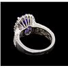 Image 3 : 14KT White Gold 2.51 ctw Tanzanite and Diamond Ring