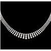 Image 1 : 8.80 ctw Diamond Necklace - 18KT White Gold