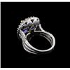 Image 3 : 14KT White Gold 5.16 ctw Tanzanite and Diamond Ring