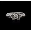 Image 2 : 14KT White Gold 0.90 ctw Diamond Ring