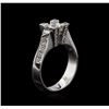 Image 3 : 14KT White Gold 0.90 ctw Diamond Ring