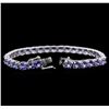 Image 3 : 14.70 ctw Tanzanite Bracelet - 14KT White Gold