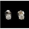Image 1 : 14KT White Gold 0.68 ctw Diamond Stud Earrings