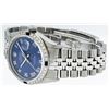 Image 7 : Rolex Stainless Steel Roman and Sapphire Diamond DateJust Men's Watch