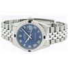 Image 8 : Rolex Stainless Steel Roman and Sapphire Diamond DateJust Men's Watch