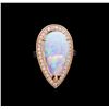 Image 2 : 9.35 ctw Opal and Diamond Ring - 14KT Rose Gold