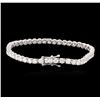 Image 2 : 14KT White Gold 7.22 ctw Diamond Tennis Bracelet
