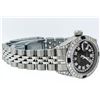 Image 5 : Rolex Stainless Steel Black String Diamond VVS DateJust Ladies Watch