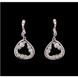 0.57 ctw Diamond Earrings - 14KT White Gold