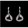 Image 1 : 0.57 ctw Diamond Earrings - 14KT White Gold