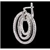 Image 3 : 14KT White Gold 5.43 ctw Diamond Earrings
