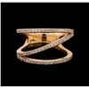 Image 2 : 14KT Rose Gold 0.45 ctw Diamond Ring