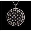 Image 2 : 14KT White Gold 1.40 ctw Diamond Pendant With Chain