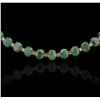 Image 1 : 14KT Yellow Gold 37.26 ctw Emerald and Diamond Necklace