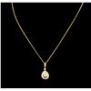 Image 2 : 1.37 ctw Diamond Pendant With Chain - 14KT Yellow Gold