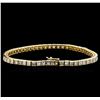 Image 2 : 6.30 ctw Diamond Tennis Bracelet - 18KT Yellow Gold