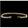 Image 3 : 6.30 ctw Diamond Tennis Bracelet - 18KT Yellow Gold