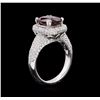 Image 3 : 4.05 ctw Ruby and Diamond Ring - 18KT White Gold