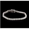 Image 1 : 14KT White Gold 5.52 ctw Diamond Tennis Bracelet