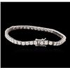 Image 2 : 14KT White Gold 5.52 ctw Diamond Tennis Bracelet